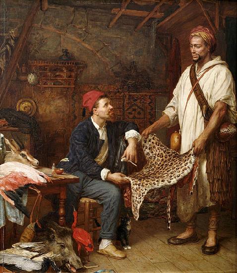 John Evan Hodgson The french naturalist in Algiers oil painting picture